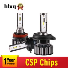 Hlxg-lâmpadas led para farol de neblina, acessórios para carro, led h7, h1, h4, 9006, hb4, 9005, hb3, 8000lm, 72w/conjunto, 12v 2024 - compre barato