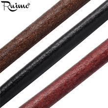 RUIMO-cordón de cuero auténtico de 8mm para hacer joyas, cuerda redonda de cuero, para hacer pulseras y collares, DIY 2024 - compra barato