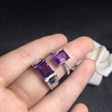 The best gift for Valentine's Day Natural Amethyst Ring For Your Lover Couple Rings Amethyst  Lover's Ring 925 sterling silver 2024 - buy cheap
