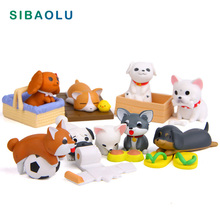 Modelo de cachorro Artificial, Mini figura de perro, animal de dibujos animados, Hada, jardín, hogar, escritorio, accesorio para decoración DIY 2024 - compra barato