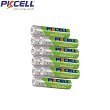 Pkcell-10 pilhas recarregáveis, kit com 10 peças, 850mah, 1.2v, nimh e aaa, carga rápida de até 1000mah 2024 - compre barato