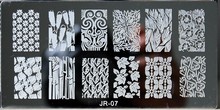 #0007 изображения пластины для штамповки ногтей печать штамповки пластины геометрический полосатый дизайн лак для ногтей шаблон Новый-цветок 07 2024 - купить недорого