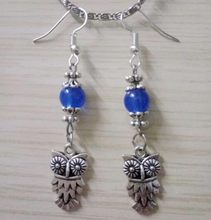 Multicolor beads Lovely Owl Earrings Charm Pendants Drape Dangle Earrings DIY Fashion Jewelry Gift For Woman 2024 - buy cheap