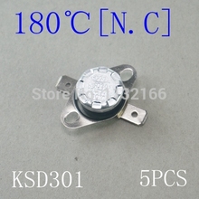 5 uds 180 grado Base de cerámica contacto NC botón interruptor con sensor de temperatura controlador termostato KSD301 2024 - compra barato