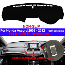 TAIJS Para Honda Accord 2008 2009 2010 2011 2012 Silicone Não-Deslizamento Traço Mat DashMat Sun Sombra Tampa Do Dashboard anti-UV Estilo Do Carro 2024 - compre barato