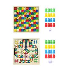 1Set 2 In 1 Classic Snake Flying Wooden Chess Magnetic Maze Board Game Children Kids Educational Toy Gifts 2024 - buy cheap