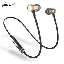 Picun H6 Magnetic Bass Stereo Earbuds Sport Headset Wireless Bluetooth Earphone With Microphone For iPhone Samsung Xiaomi Phone 2024 - buy cheap