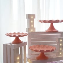 SWEETGO Pink Cake Stand Cupcake Tray Metal Iron Dessert Plate Tools Waterproof Bake Candy Decoration Party Bakeware 2024 - buy cheap