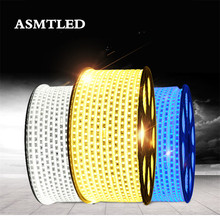 SMD 5050 Strip Flexible Light AC220V 60leds/m Garland Outdoor Indoor ceiling ribbon Tape IP67 Waterproof LED Light Strip+EU Plug 2024 - buy cheap