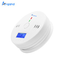 Independent Carbon Monoxide Sensor Detector CO Alarm with Digital LCD Display and 85dB Voice Warning Battery Operated White 2024 - buy cheap
