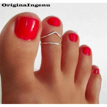 Grillz Jewelry izable Handmade Adjustable Exquisite Chevron Toe Ring 15mm Hoop Rings for Women Foot Jewelry 2024 - buy cheap