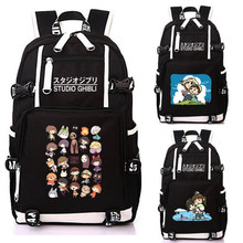 Cartoon Totoro Howl's Moving Castle Spirited Away Backpack Bags Laptop School Travel Book Bag Girls Boys Rucksack Gift 2024 - buy cheap