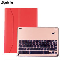 Aokin-teclado inalámbrico con Bluetooth 3,0 para iPad Pro 9,7, funda con soporte de cuero partido, ABS + PU, recargable, para Air/Air2 2024 - compra barato