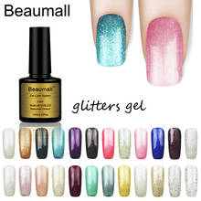 Beaumall Nail Art Glitters Gel Series 28 Colors, 10ml Volume Soak Off UV&LED Gel Lacquers Nail Polishes 2024 - buy cheap