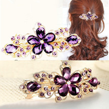 1Pc Girls Beauty Crystal Flower Rhinestone Hair Pins Hairpins Women Hair Clip Barrettes Jewelry Tiara Hair Accessories Headwear 2024 - buy cheap