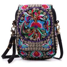 Bolsa de ombro feminina bordada florais, bolsa de ombro estilo chinês mensageiro atravessada 2024 - compre barato