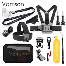 Vamson para Gopro Hero 7 6 5 4 Kit Acessório para Xiaomi para Xiaoyi Yi 4K Cabeça Strap Nova malha Saco para DJI Câmera Ação VS16 OSMO 2024 - compre barato