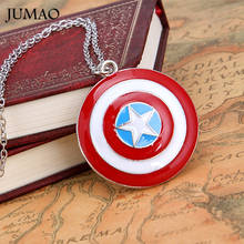 Fashion Super Hero Captain America Necklace The Avengers Superhero Logo Shield Pendant Necklace For Men Jewelry Gifts 2024 - buy cheap