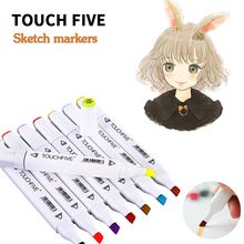 TOUCHFive Single Art Marker White Acrylic Alcohol Sketch Markers Pen For Artist Drawing Manga Design Art Dual Head designer pen 2024 - buy cheap