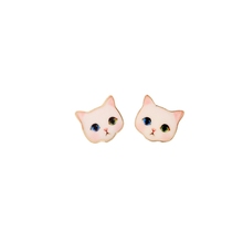 yiustar 2017 Lovely Kitty Cartoon Earrings for Women Stud Jewelry Vintage Earring OED043 2024 - buy cheap