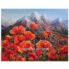 DIY Diamond Painting Cross Stitch Crafts 5D Drill Mosaic Home Decor Full Square Diamond Embroidery Poppy flower landscape YG376 2024 - buy cheap