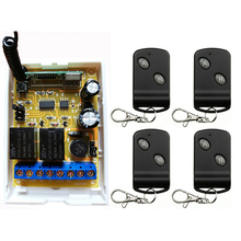 DC12V DC24V 2CH Relay Wireless Remote Control Switch Receiver Transmitter Learning 315/433 Normally Open/Closed Door Access LED