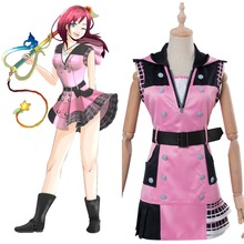 Kingdom Hearts Kairi Cosplay Costume Uniform Pink Suit Dress Women Girls Adult Halloween Carnival Costume Custom 2024 - buy cheap