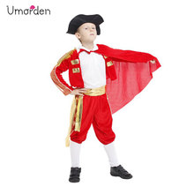 Umorden purim carnaval trajes de halloween crianças crianças espanhol matador cosplay espanha bullfighter traje para meninos menino 2024 - compre barato