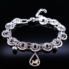 2021 Dog Stainless Steel Bracelets Women Jewelry Silver Color Bracelets Bangles Jewelry Christmas Gift bracelet femme B17825 2024 - buy cheap