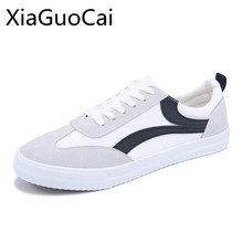 Spring and Autumn Breathable Men Casual Shoes Korean Rubber Sneakers Young People Lace-up Solid Flats Non-Leather Casual Shoes 2024 - buy cheap