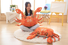 1pc 60cm cartoon simulation hairy crab plush doll pillow cushion stuffed toy creative children home decoration gift 2024 - buy cheap