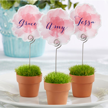 100pcs/lot  "Garden Party" Flowerpot Design Place Card Holders Spring Wedding Favors Table Centerpiece Favor FREE SHIPPING 2024 - buy cheap
