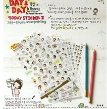 Korea style creative stickers cute girl series DIY Scrapbook PVC Sticker for diary Phone paper Sticker kids gift Album  stickers 2024 - buy cheap