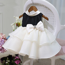 New Kids Summer Dress Beaded Lace Big Bow Girl 1st year Birthday Dress Flower Girls Dress Christening Baby infant Clothing bebes 2024 - buy cheap