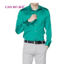 Мужская рубашка с длинным рукавом, Высококачественная рубашка из натурального шелка, с длинным рукавом, XS - 6 xl, 2020 2024 - купить недорого