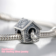Spring 925 Sterling Silver Spring Bird House Charm Beads Fit Original Pandora Charms Bracelet jewelry 2024 - buy cheap