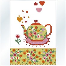 Embroidery Package High Quality  Cross Stitch Kits Flower Tea Pot Free shipping 2024 - buy cheap