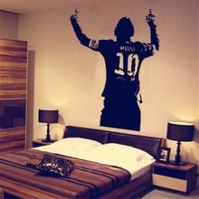 Large size non-toxic football star vinyl wall sticker for soccer lovers home bedroom decoration 2024 - buy cheap