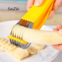 Stainless Steel banana cutter fruit Vegetable Sausage Slicer Salad Tools Cooking Tools Kitchen Accessories gadgets  QC2338 2024 - buy cheap