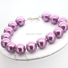 Accessories Christmas Gifts 10mm Round Purple Glass Pearl Beads Bracelet Fashion Jewelry Making Design Women Girls Hand Made 2024 - buy cheap