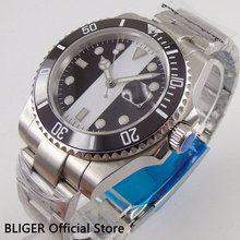 BLIGER 40MM Sterile Dial Big Watch Face Black Ceramic Bezel Luminous Marks Sapphire Glass MIYOTA Automatic Movement Men's Watch 2024 - buy cheap