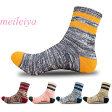 MEILEIYA 5 pairs/ Bag High Quality Men's Cotton Socks Autumn And Winter Products Men's Socks Pull Thick Thick Line Casual Socks 2024 - buy cheap