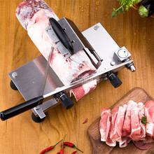 Fatiador manual de carnes, cortador de carnes congelado de aço inoxidável 200mm st208 c 2024 - compre barato