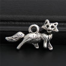 25pcs Tibetan Silver Color Lovely Fox Charms Pendants For Necklace Bracelet Jewelry Making DIY Handmade A2851 2024 - buy cheap