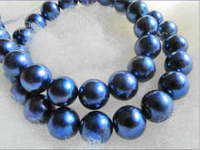 HUGE 11-12MM SOUTH SEA GENUINE BLACK BLUE PEARL NECKLACE 2024 - buy cheap