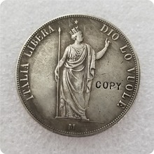 Копии монет в итальянском стиле 1848 года в виде 5 лир-копия монет, искусственная медаль 2024 - купить недорого