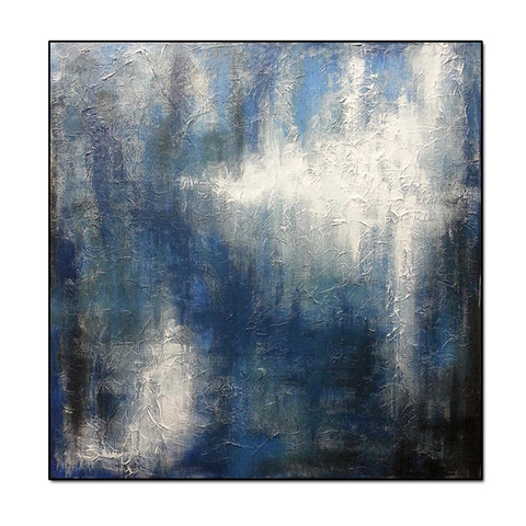 100% Hand Painted blue canvas Paintings Modern Home Decor Wall Art Picture Hand Made abstract Oil Painting On Canvas No Frame 2022 - buy cheap