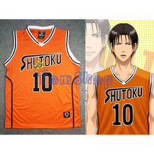 Anime KUROKO'S BASKETBALL Kuroko no Basuke Cosplay Shutoku School #10 Takao Kazunari Guest Basketball Jersey Uniform Orange 2024 - buy cheap