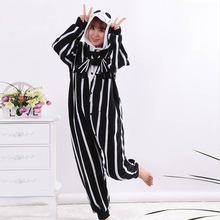 Kigurumi Skeleton Jack Onesies Pajamas Unisex Adult Pajamas Cosplay Costume Animal Onesie Sleepwear Jumpsuit 2024 - buy cheap