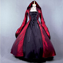 Vestido vintage estilo vitoriano para mulheres, vestido longo gótico, para festa à noite, halloween, fantasia de lolita 2024 - compre barato